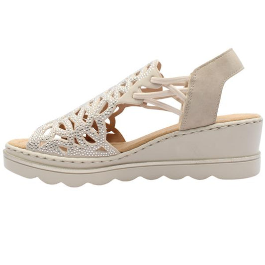 Rieker 67465 ladies wedge sandals