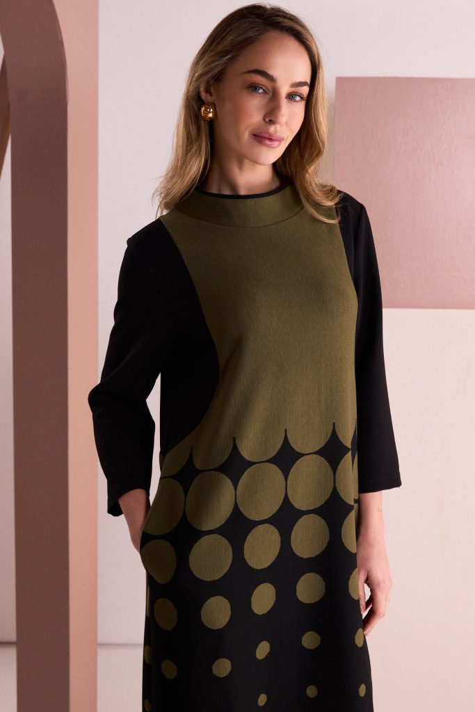 Naya Spot Border Dress Naw26268