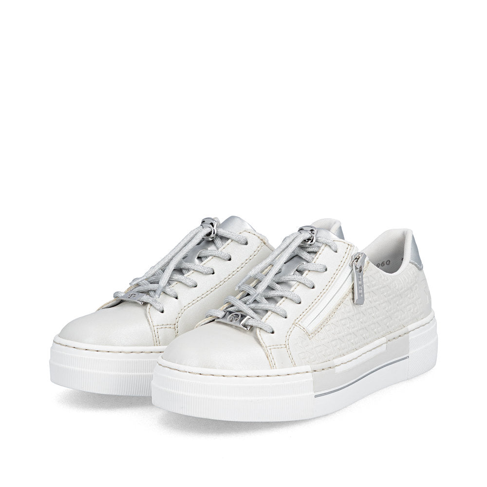 Rieker N4960-90 Silver Ladies Trainers