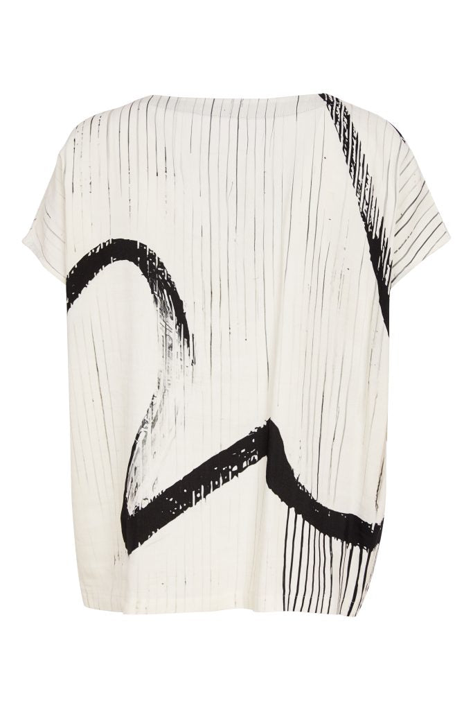NAYA Nas26319 Brush Stroke V-Neck Top