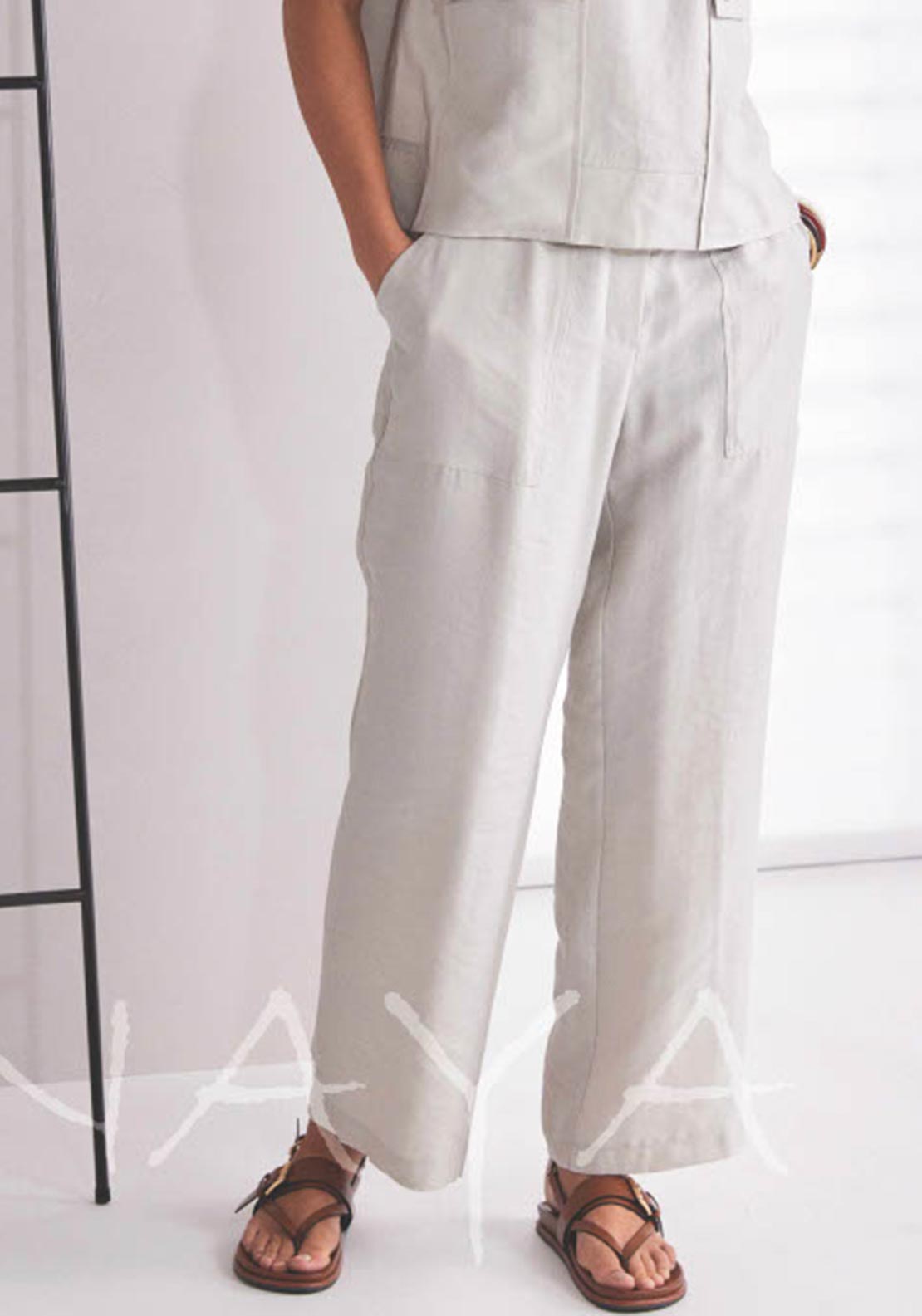 Naya Wide Leg Patch Pocket Trouser NPA26193
