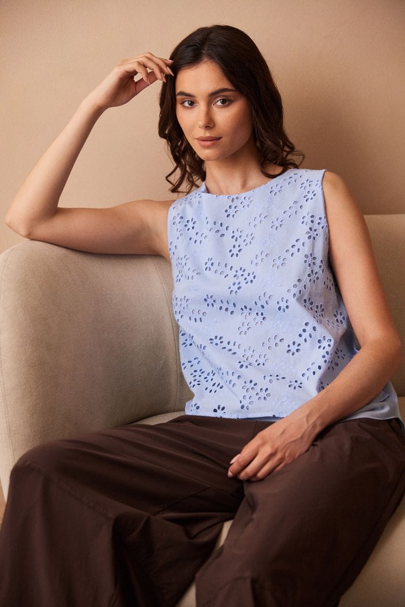 PERUZZI BRODERIE ANGLAISE TOP