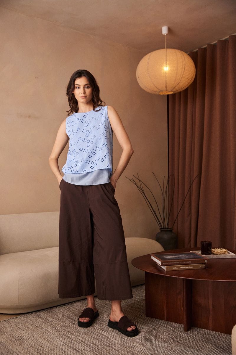 PERUZZI BRODERIE ANGLAISE TOP