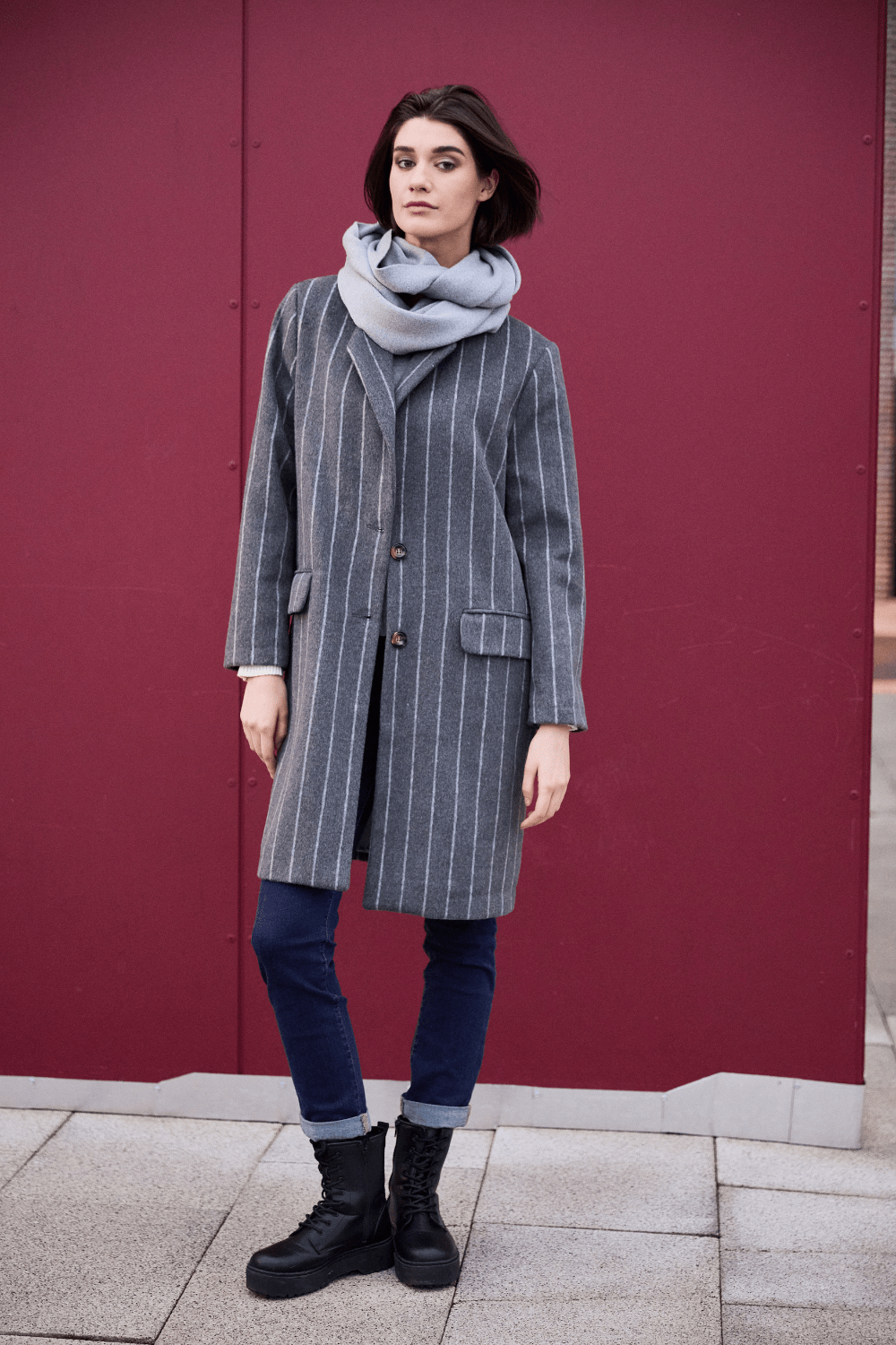 Peruzzi Pinstripe Coat