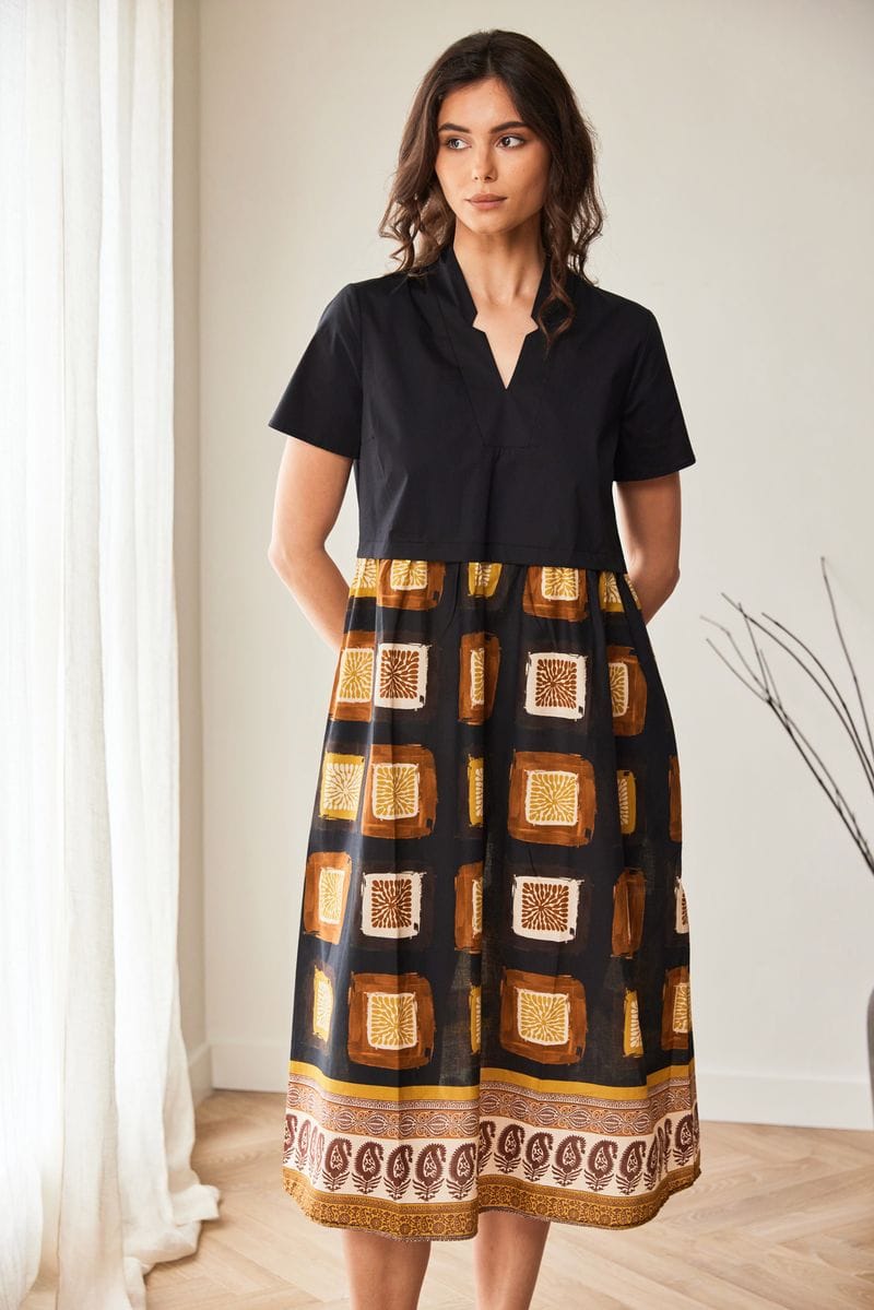 PERUZZI TILE PRINT DRESS