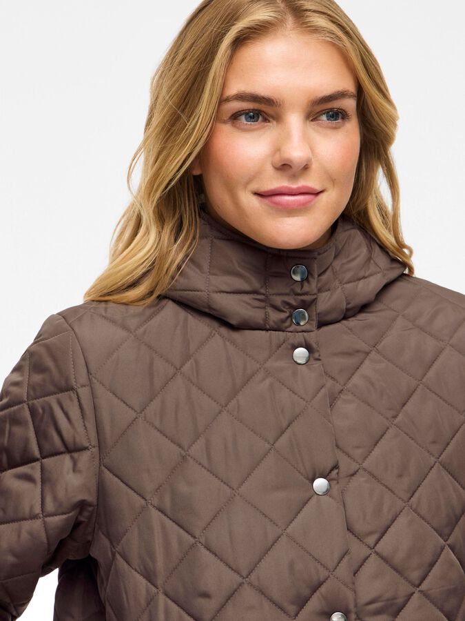 Vila Quilted Coat Brown