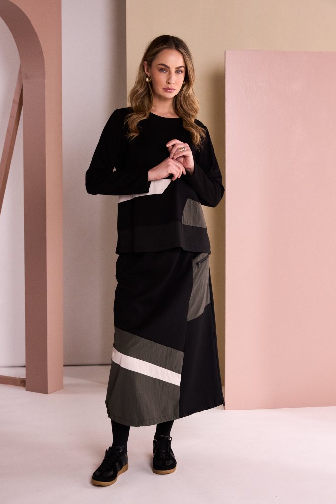 Naya Skirt Colour Angle Panels Naw26172
