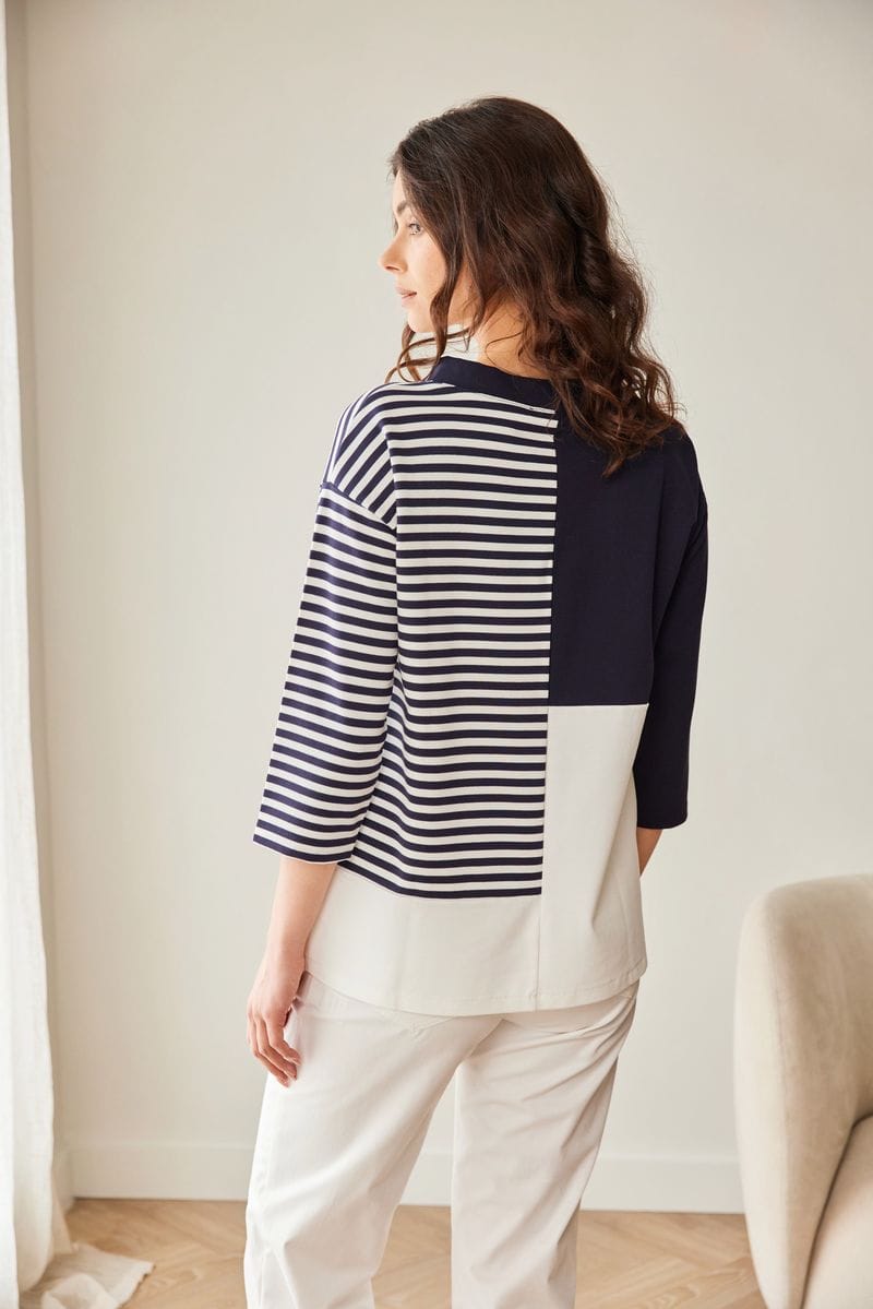 PERUZZI STRIPED BLOCK TOP