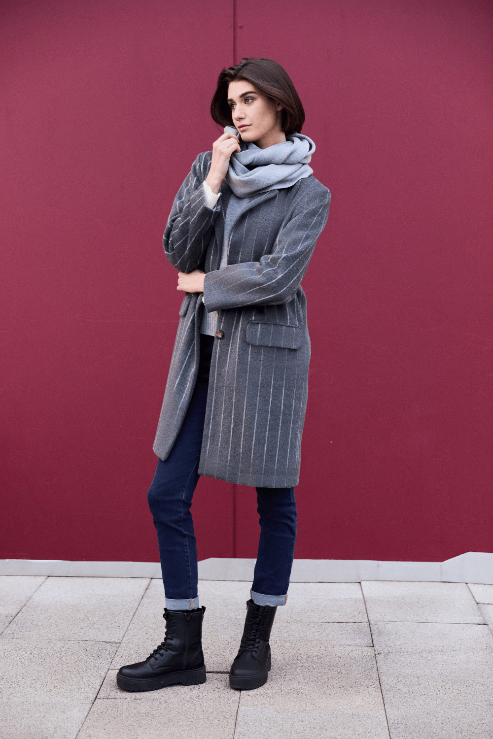 Peruzzi Pinstripe Coat