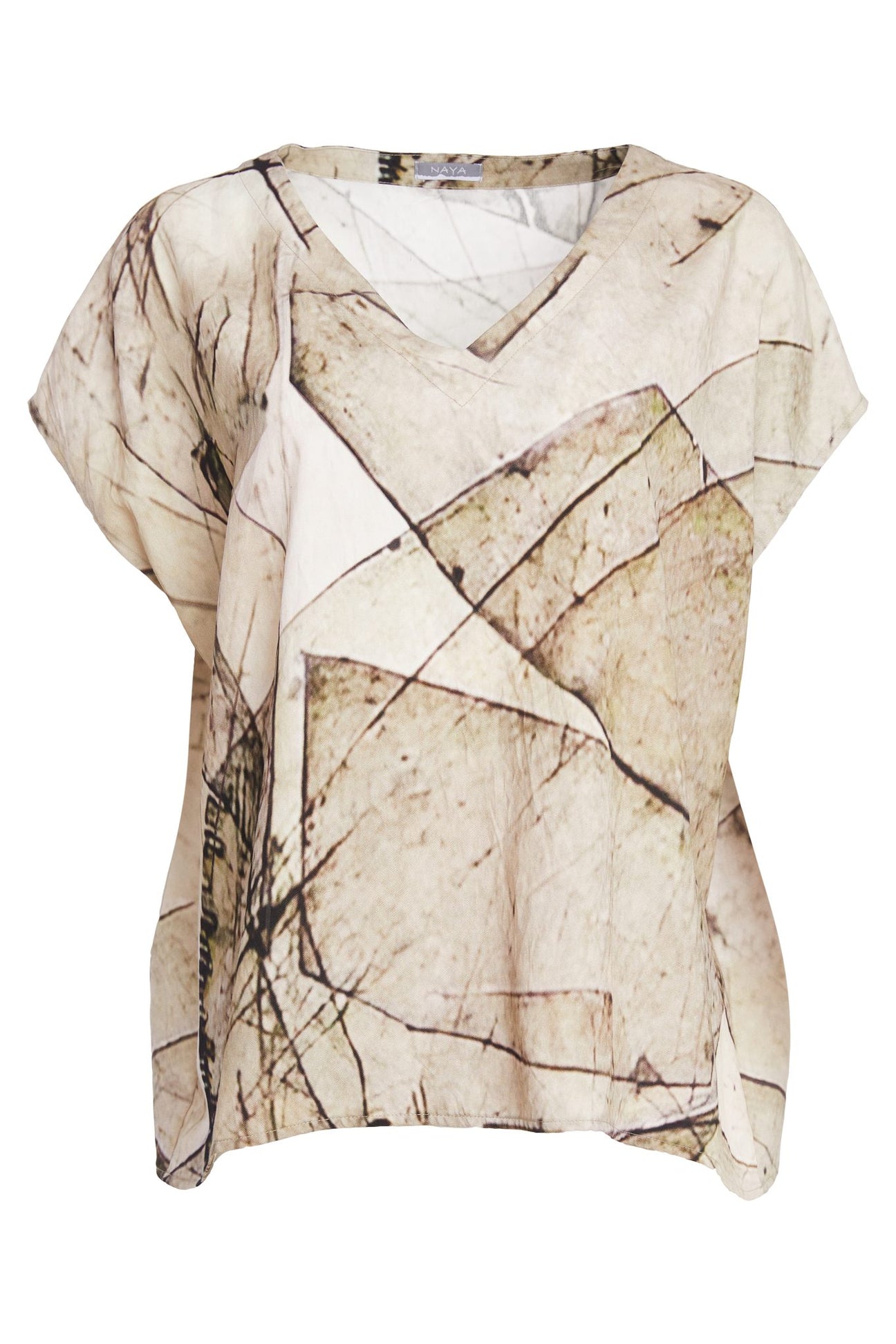 Naya Graphic Print Vneck Top NPA26308
