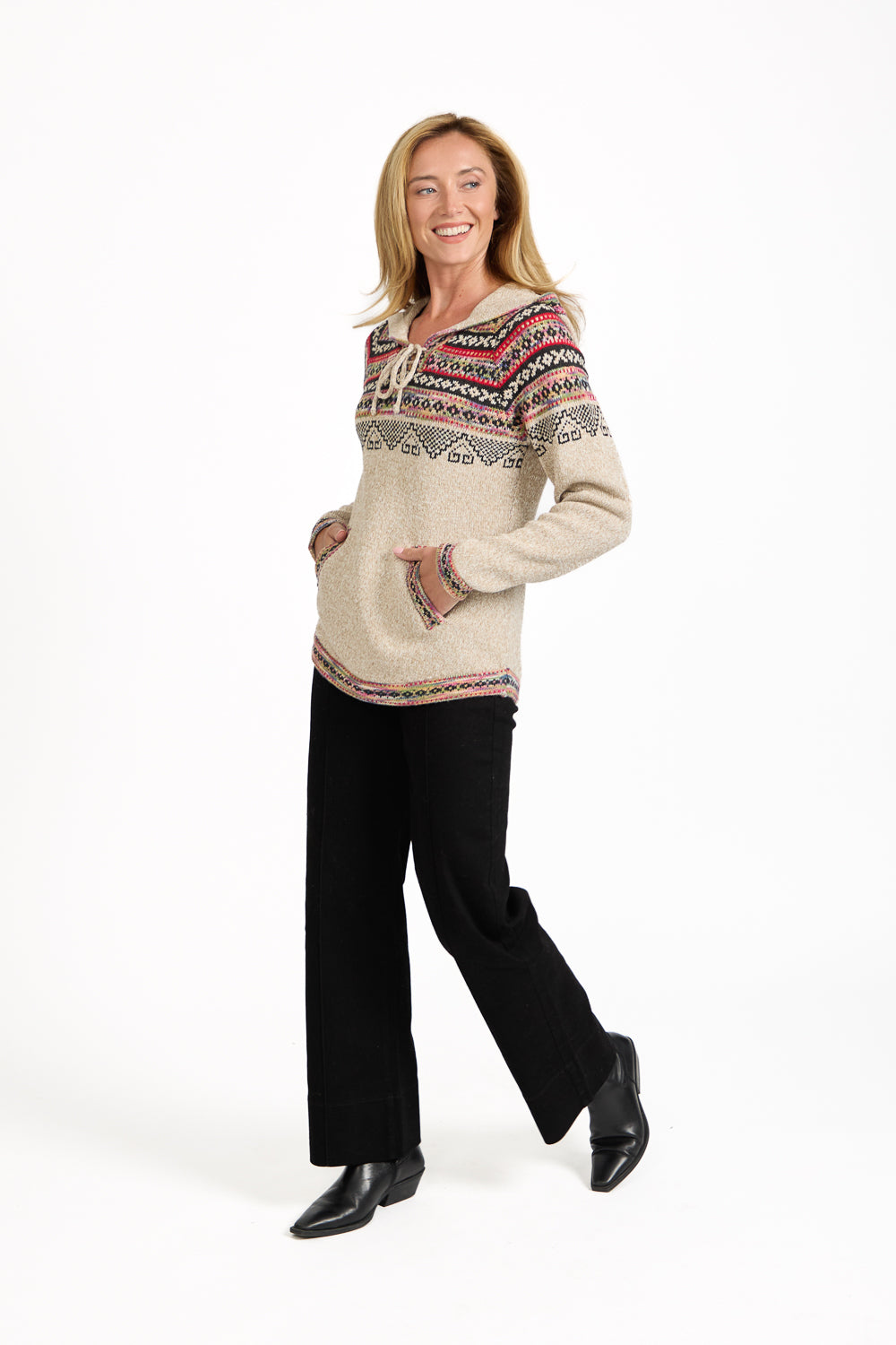 Fairisle Knit Hoody
