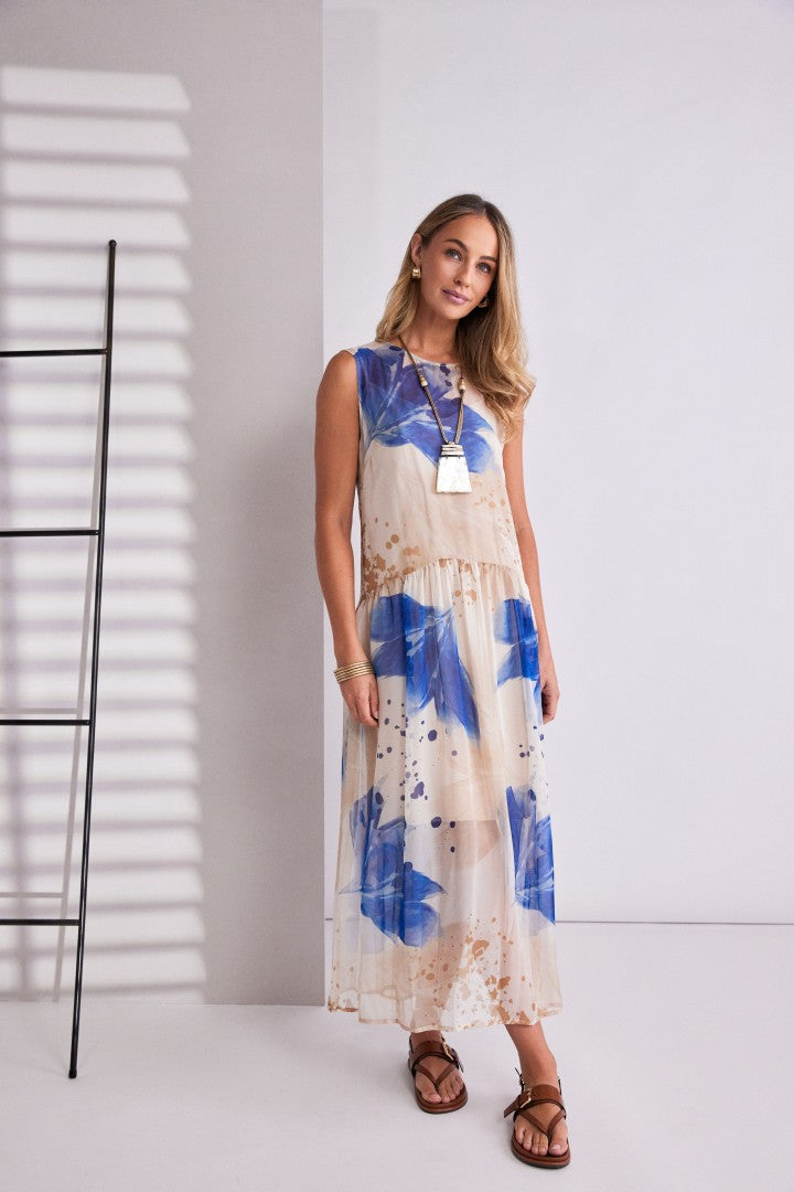 Naya Leaf Print Dress NPA26246
