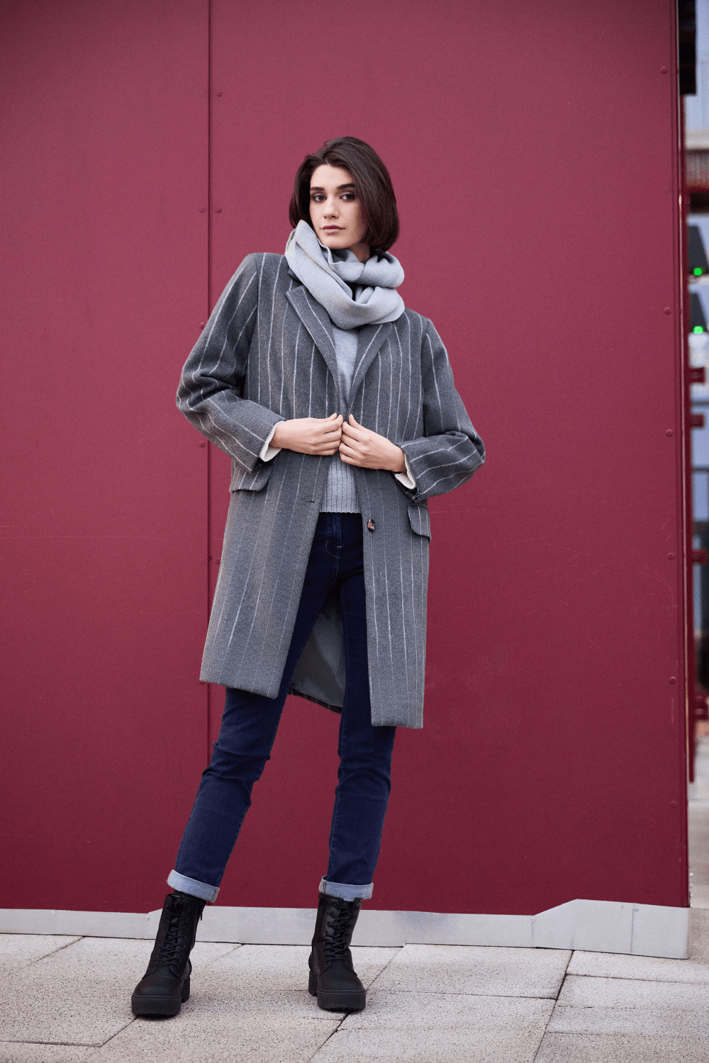 Peruzzi Pinstripe Coat