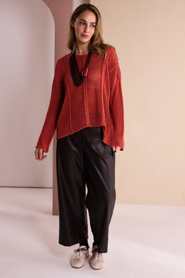 Naya Faux Leather Trousers Naw26296