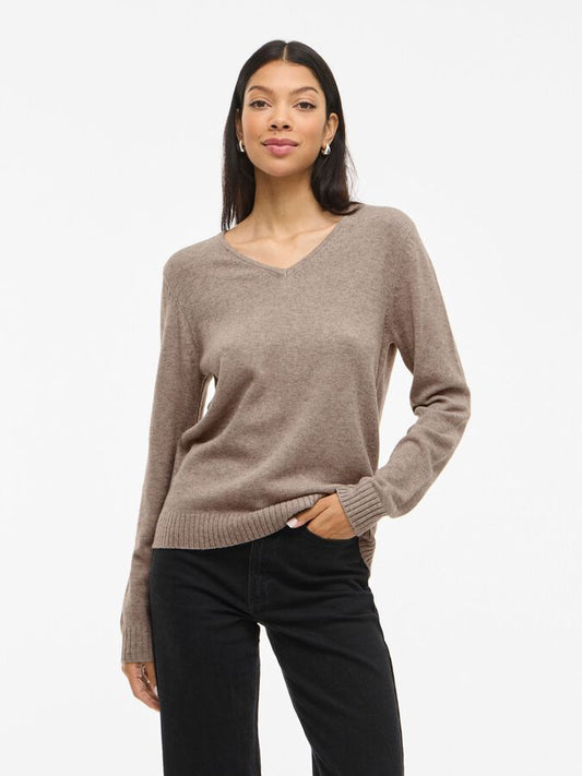 Vila Viril V-Neck Beige