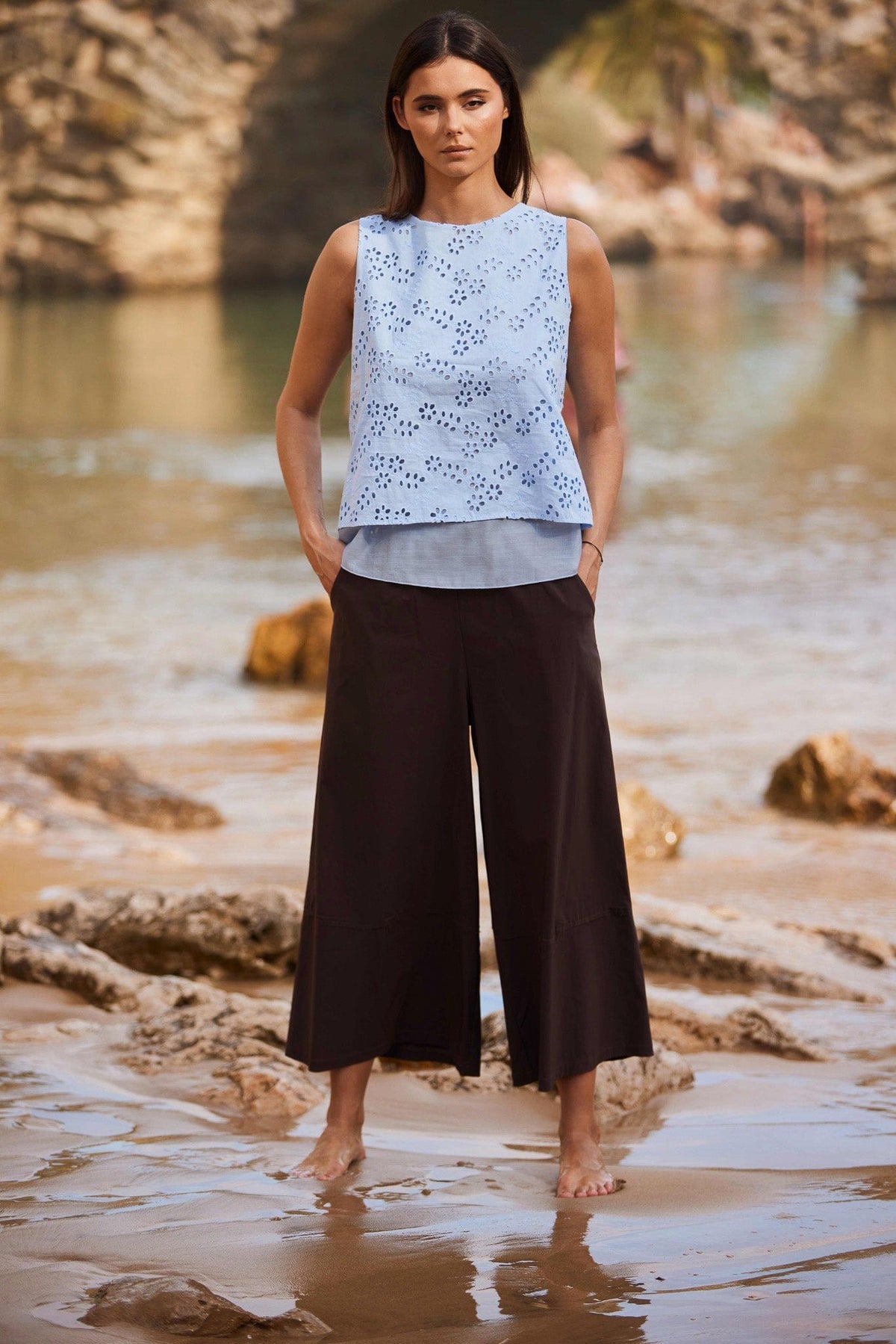 PERUZZI BRODERIE ANGLAISE TOP